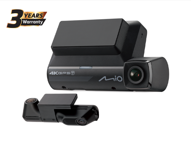 Mio MiVue&trade; 960W3 กล้องติดรถยนต์3กล้อง กล้องหน้า4K/หลัง2K/ภายใน2K เตือนกล้องตรวจจับความเร็ว รับประกัน 3 ปี
