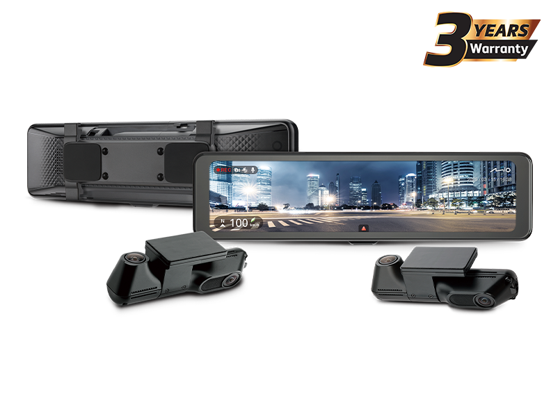 Mio MiVue&trade; R888W4 กล้อง E-Mirror ติดรถยนต์4กล้อง หน้า&หลังส่องภายนอก / หน้า&หลังส่องภายใน+เตือนกล้องตำรวจ ประกัน3ปี