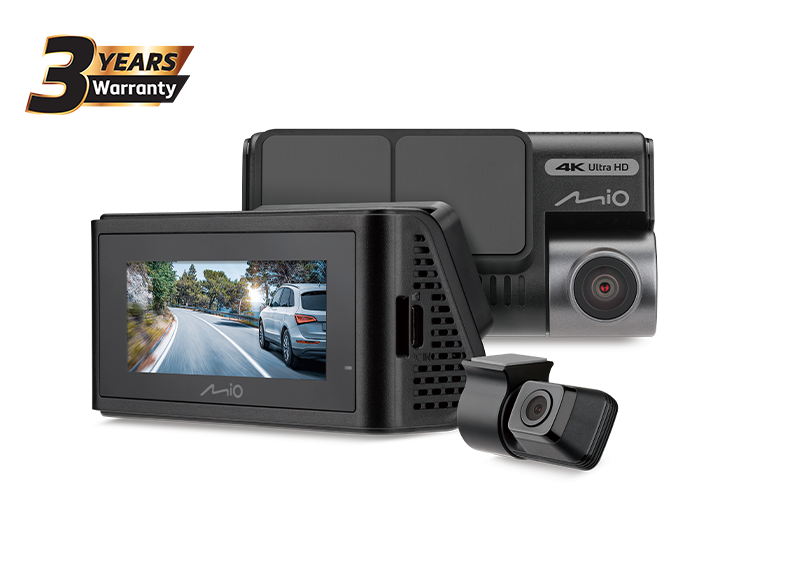 Mio MiVue&trade; D40w กล้องหน้า 4K Ultra HD / หลัง Full HD เตือนกล้องตรวจจับความเร็ว รับประกัน 3 ปี