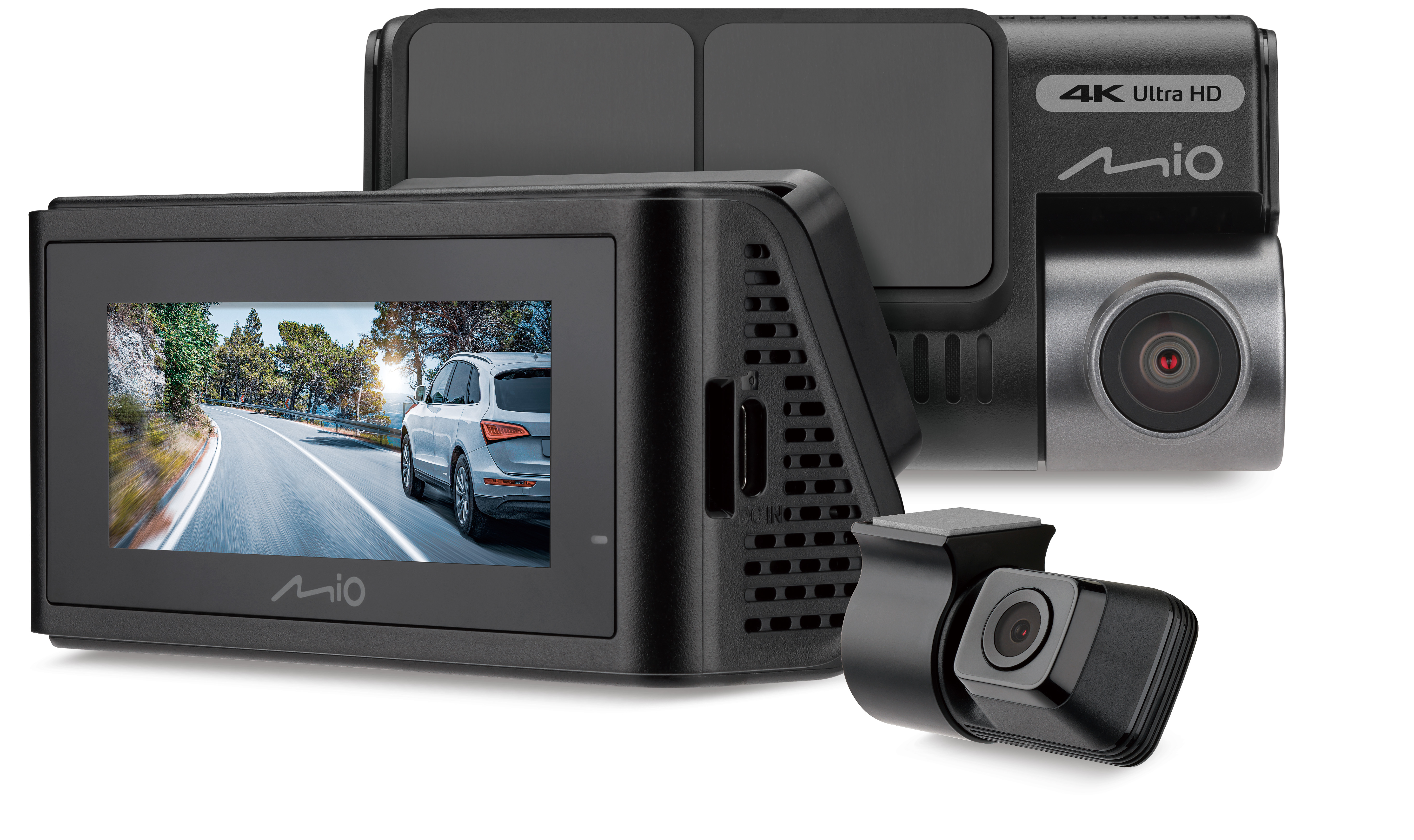Mio MiVue™ D40w กล้องหน้า 4K Ultra HD / หลัง Full HD เตือนกล้องตรวจจับความเร็ว รับประกัน 3 ปี